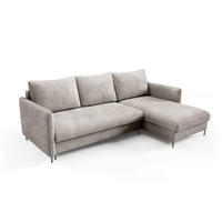 ECKSOFA Belis Boucle in Beige, Schlafsofa - Beige, Holzwerkstoff/Textil (216/165cm) - Bettso
