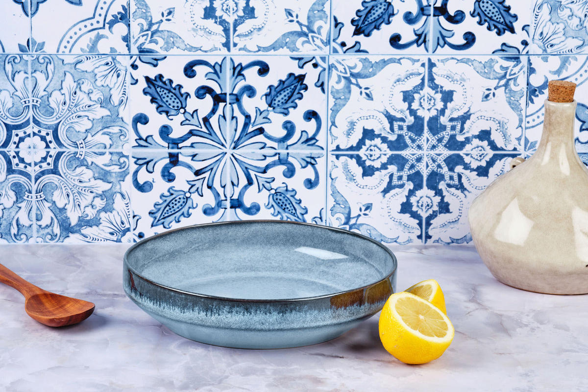 OBSTSCHALE Genesis Ø28cm - Mehr - Blau, Keramik (28/6.5cm) - Björn