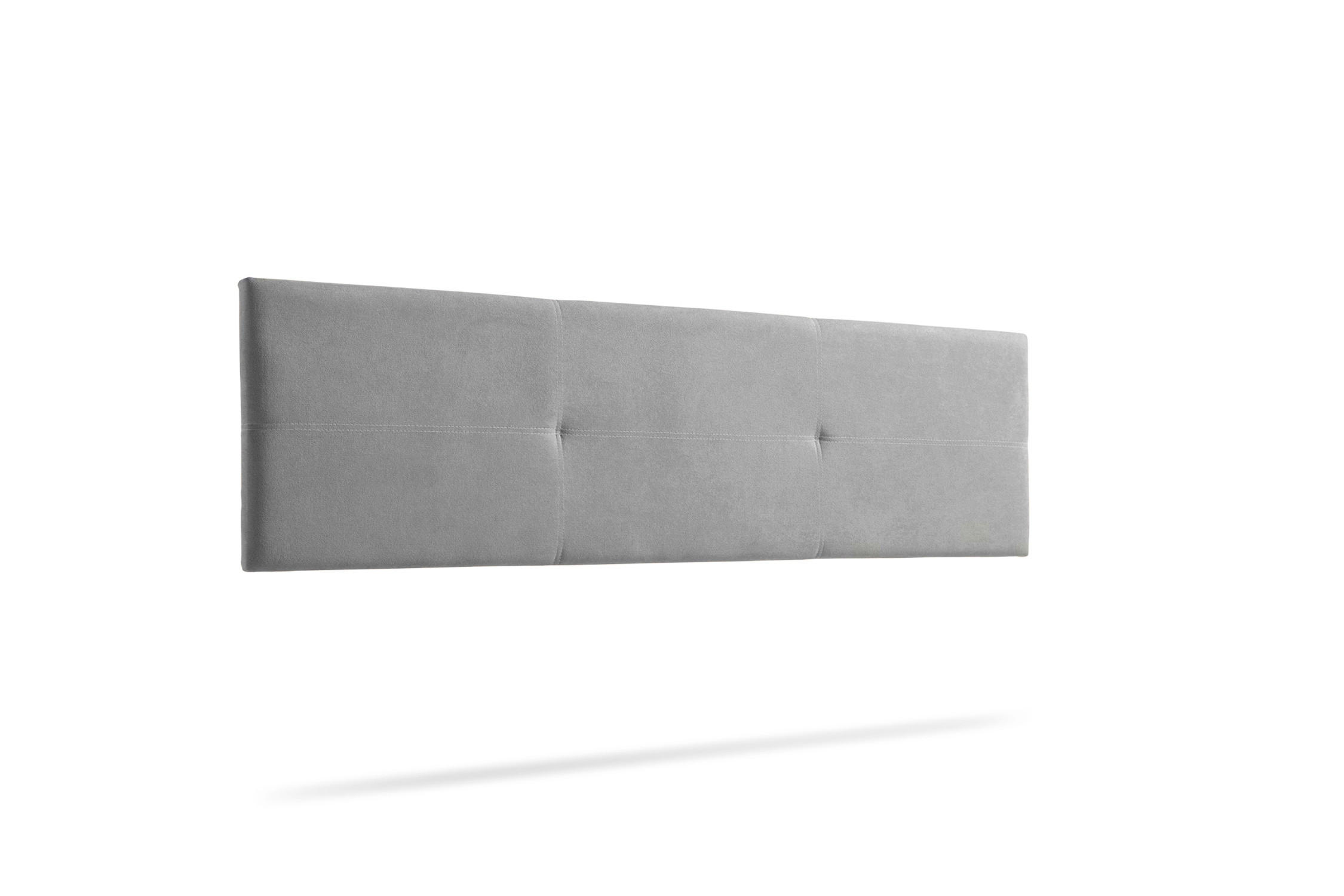 KOPFTEIL gepolstert ALMA Aqualine 100x50x5 cm - Hellgrau - Moonia - Hellgrau, Holz (100/5/50cm)