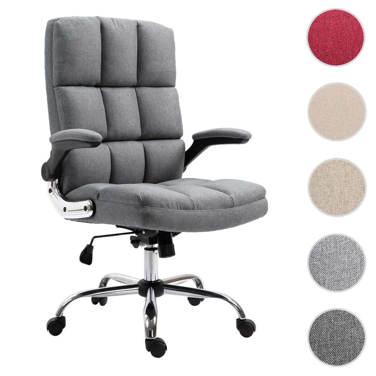 BÜROSTUHL Hellgrau - Hellgrau, Textil (73/120/72cm) - MCW