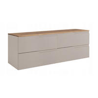 WASCHBECKUNTERSCHRANK MODERN 160 cm mit Arbeitsplatte Farbe: Eiche Craft - Kaschmir - Kaschmir/Eichefarben, Holzwerkstoff (160/57/46cm) - Rodan