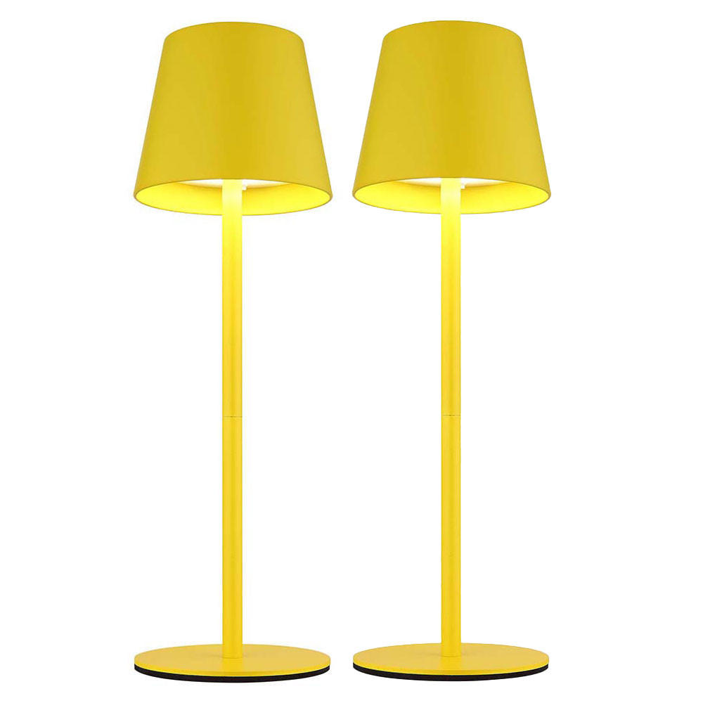 LED TISCHLAMPE VANNIE I Gelb - Gelb, Metall (11.5/11.5/36cm) - Globo Lighting