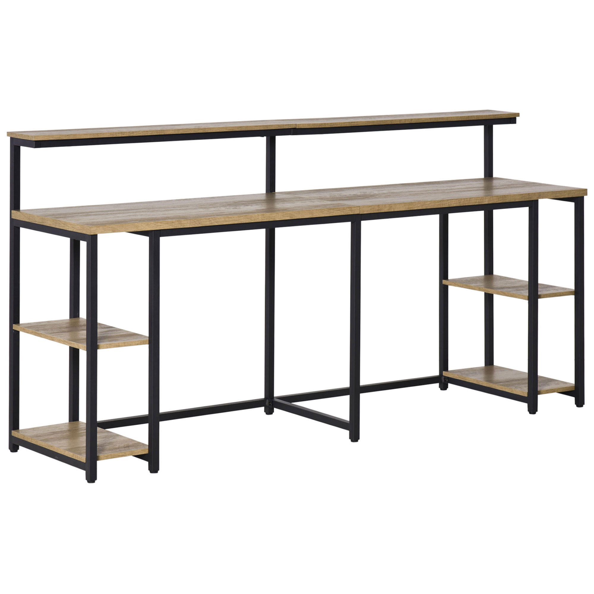BÜROTISCH Braun 1 Stück - Braun, Holzwerkstoff (53/200/100cm) - GiPP