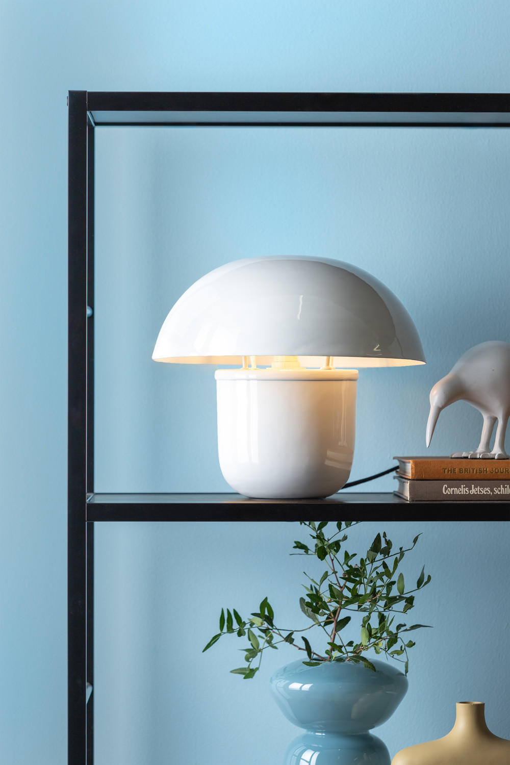 TISCHLAMPE Fat Mushroom 29/29/25 cm - Weiß, Metall (29/29/25cm) - Leitmotiv