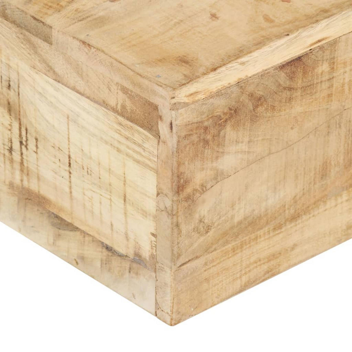 COUCHTISCH 80x80x28 cm Massivholz Mango - Braun, Holz (80/80/28cm) - furnicato