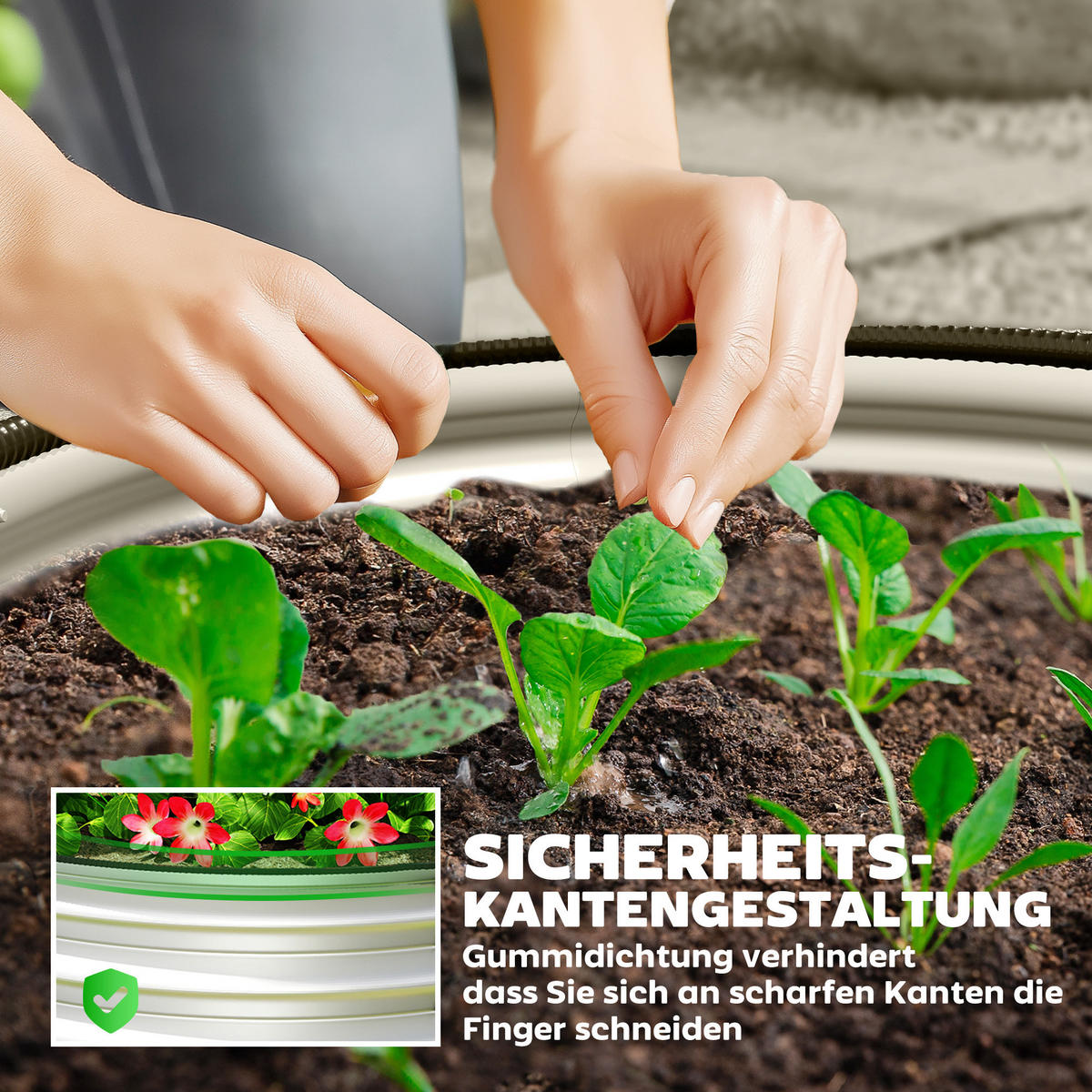 HOCHBEET aus Metall, 2er Set Blumenkasten, Gemüsebeet für Garten, Balkon, Silber - Silberfarben, Metall (60/30/60cm) - Outsunny