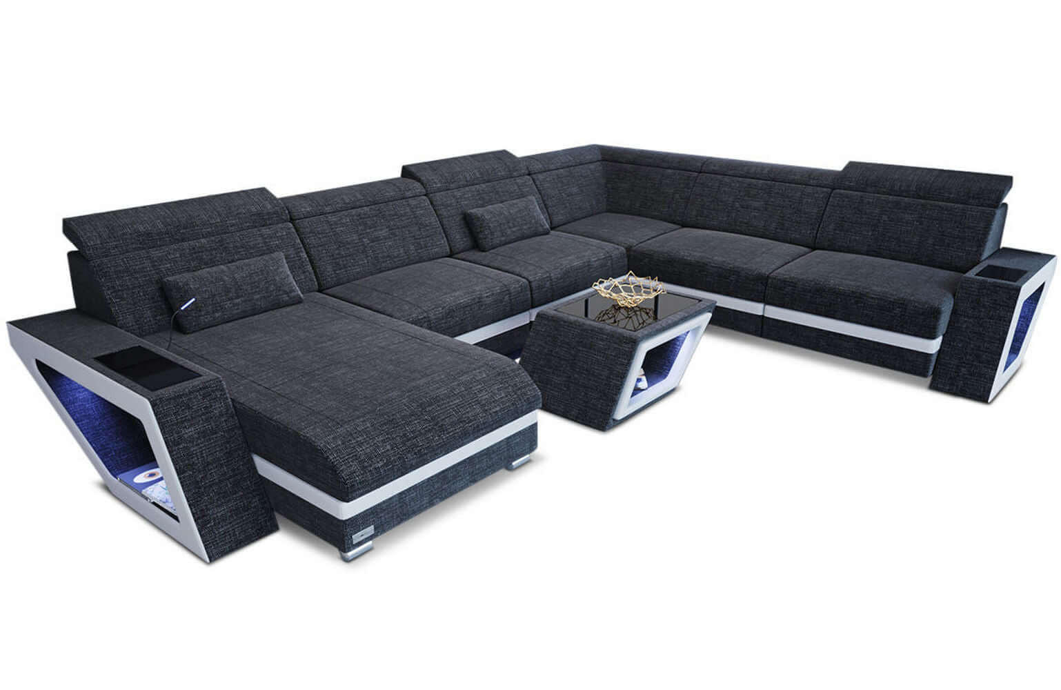 XXXLutz Wohnlandschaft Schwarz 349x89x264 cm