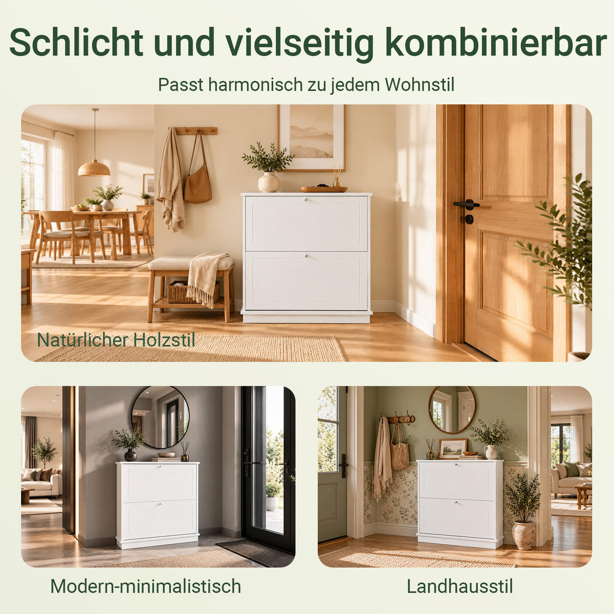 SCHUHSCHRANK schmal Weiß, 18 cm tief, ca. 6 Paare, bis EU 45, für schmale Flure und hinter der Tür - Weiß, Holzwerkstoff (76/78/18cm) - SoBuy
