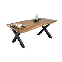 ESSTISCH TOMASO - Beige/Schwarz, Holz/Metall (85/160/77cm) - SAM