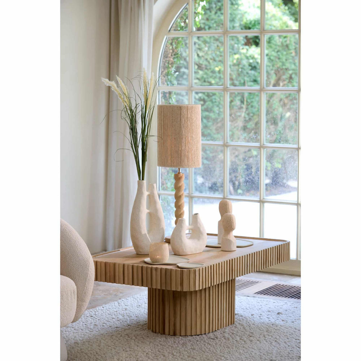 LAMPENFUSS Nanno Braun 15/15/45 cm - Braun, Holz (15/15/45cm) - Light & Living