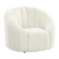 SESSEL Samtstoff cremeweiß Malung - Weiß, Textil (79/67/79cm) - Beliani