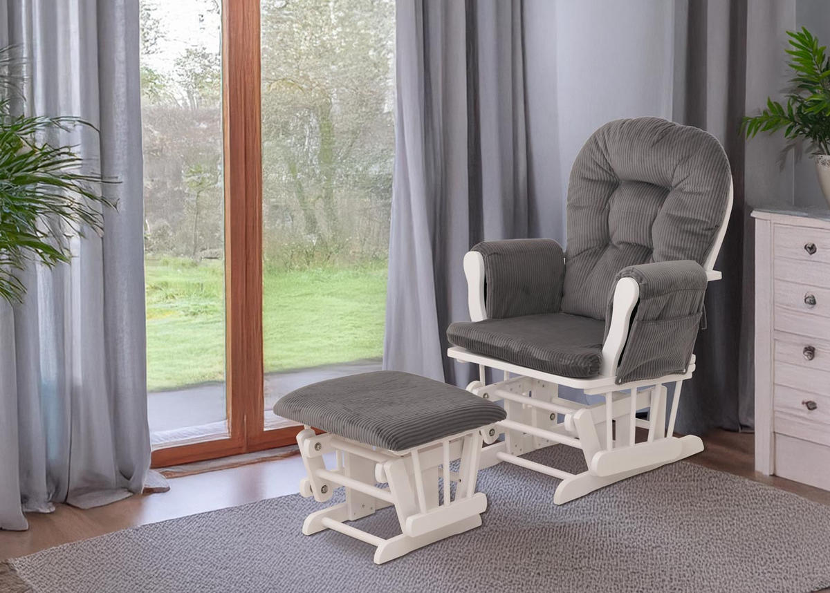 RELAXSESSEL Grau, Weiß - Weiß/Grau, Textil (74/103/71cm) - MCW