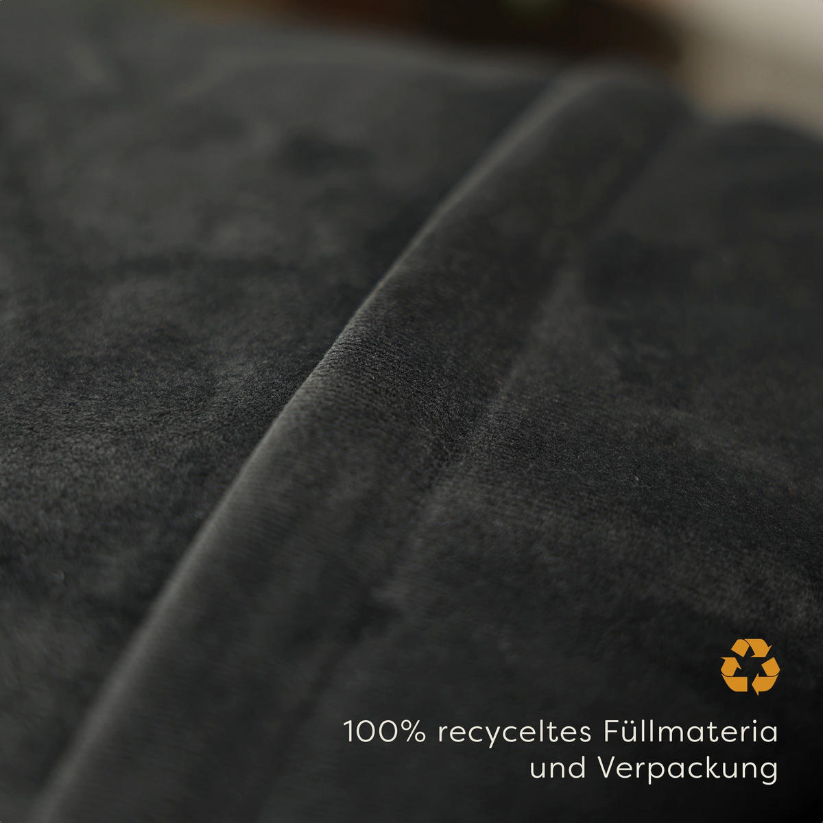 HEIZKISSEN Plush 45x60cm Onyx - Schwarz, Textil (45/60cm) - Pleafs