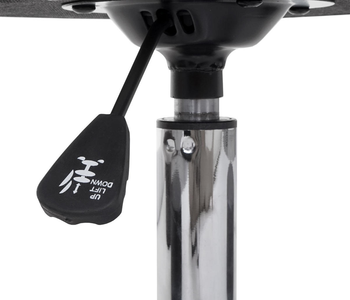 HOCKER höhenverstellbar und drehbar Sitzhöhe 43-55cm Ø 35cm Kunstleder Creme - Beige, Kunststoff (35/55/35cm) - PROREGAL