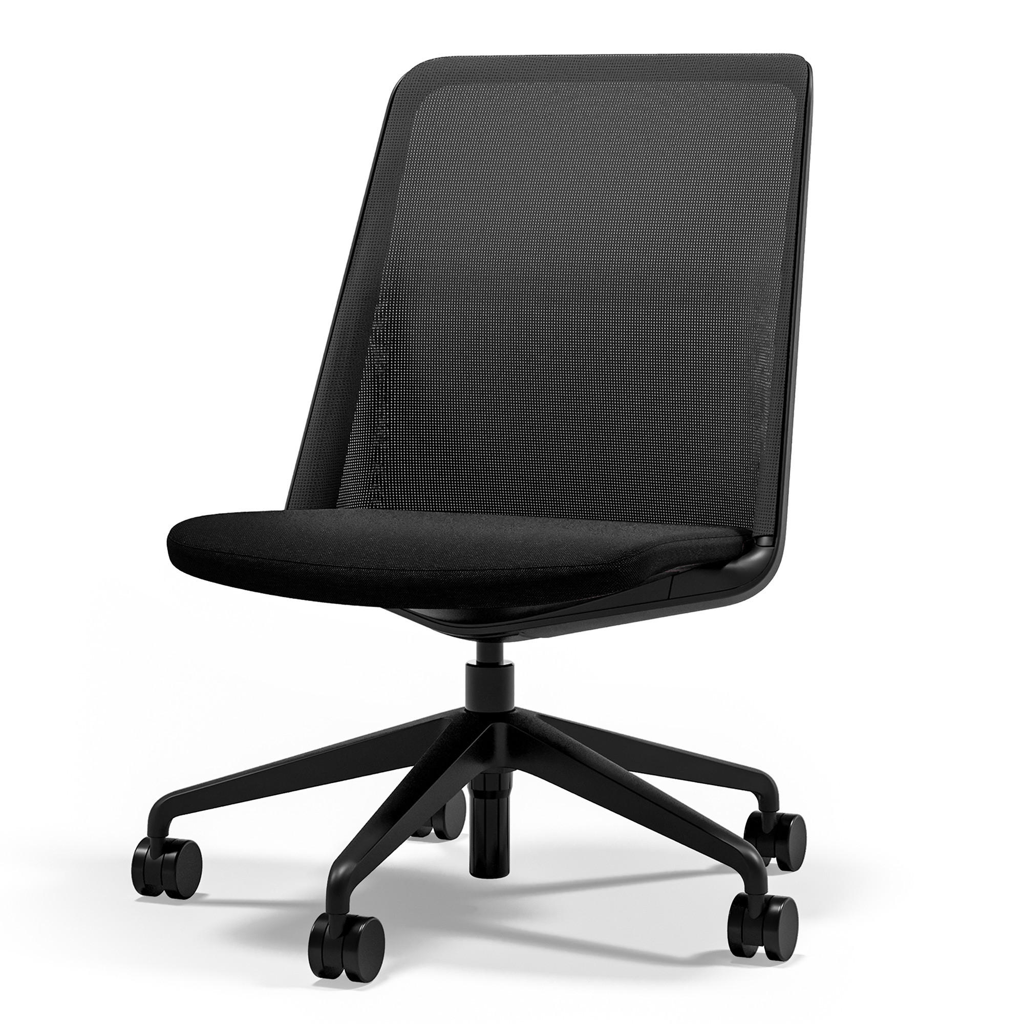 DREHSTUHL Bürostuhl Alassio / Schwarz - Schwarz, Textil (56/87/45cm) - ASSMANN