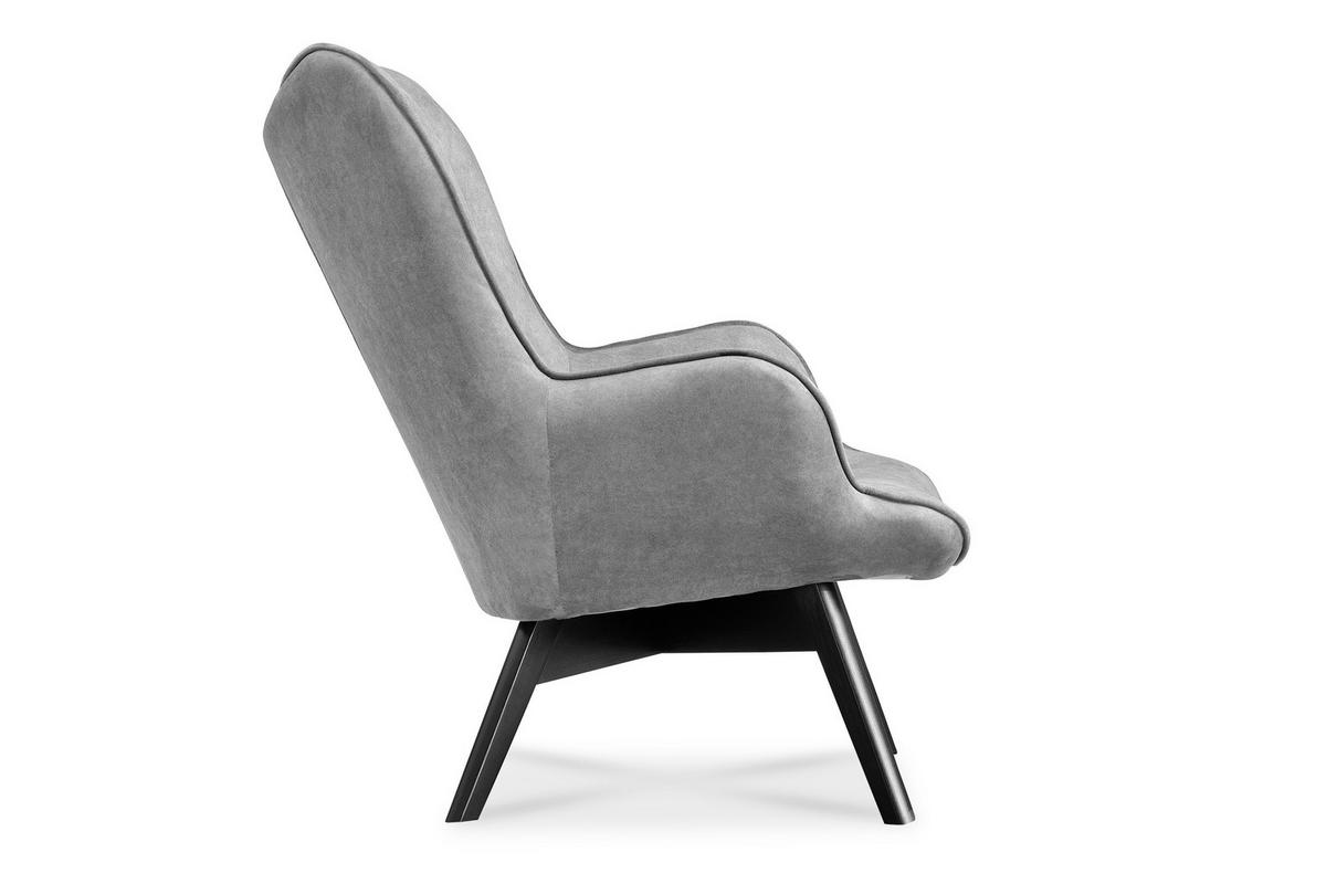 SESSEL GLORI mit Armlehnen, Grau - Schwarz/Grau, Holz/Textil (78/94/88cm) - KONSIMO®