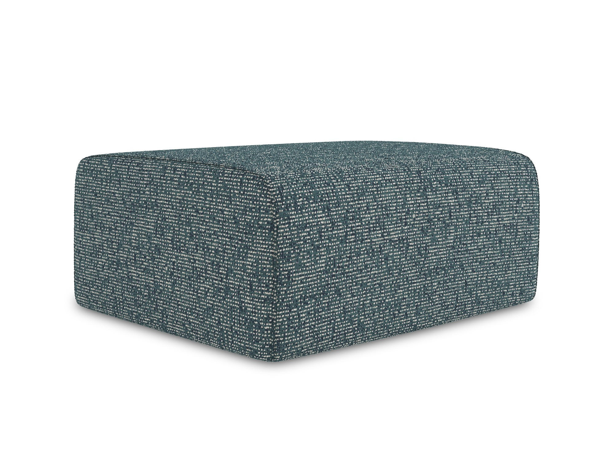 POUF Strukturstoff Stoff Blau - Blau/Blaugrau, Kunststoff/Textil (90/80/60cm) - Makamii