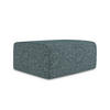 POUF Strukturstoff Stoff Blau - Blau/Blaugrau, Kunststoff/Textil (90/80/60cm) - Makamii