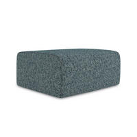 POUF Strukturstoff Stoff Blau - Blau/Blaugrau, Kunststoff/Textil (90/80/60cm) - Makamii