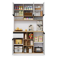BUFFET 105/45/185 cm Weiß aus MDF mit Hochglanzfronten - Weiß, Holzwerkstoff (105/185/45cm) - OKWISH
