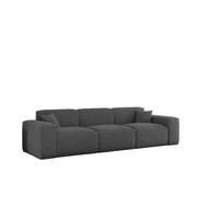 SOFA 3-sitzer Celes Premium In Sven - Dunkelgrau, Holzwerkstoff/Textil (218/73/90cm) - Fun Möbel