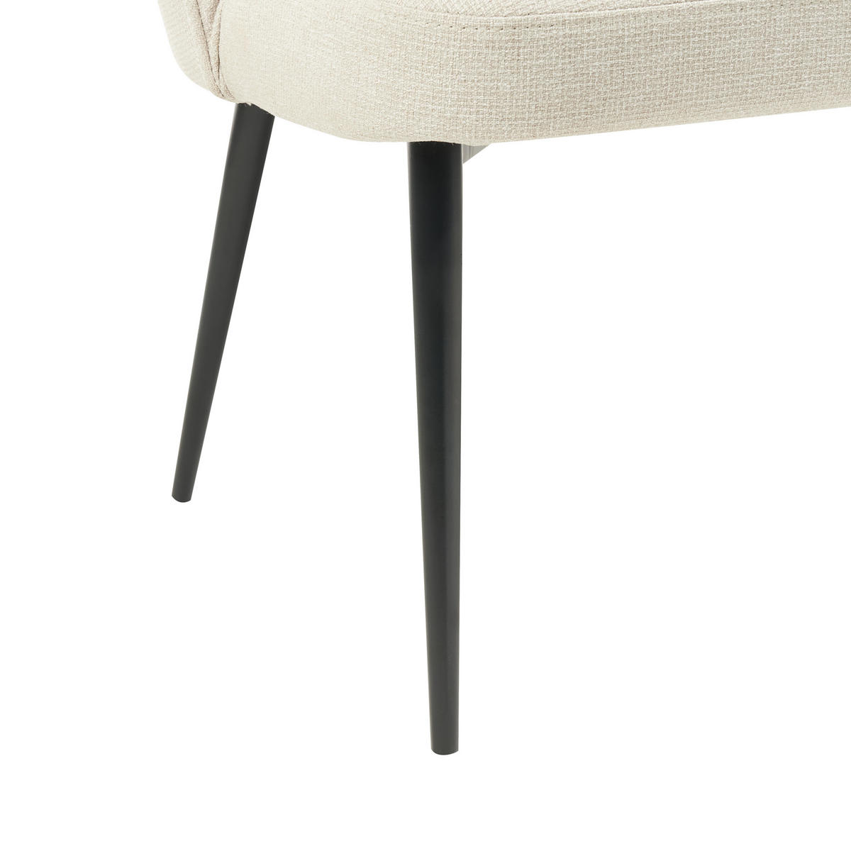 2-SITZER-KÜCHENSOFA hellbeige Osby - Beige/Schwarz, Textil (130/85/49cm) - Beliani