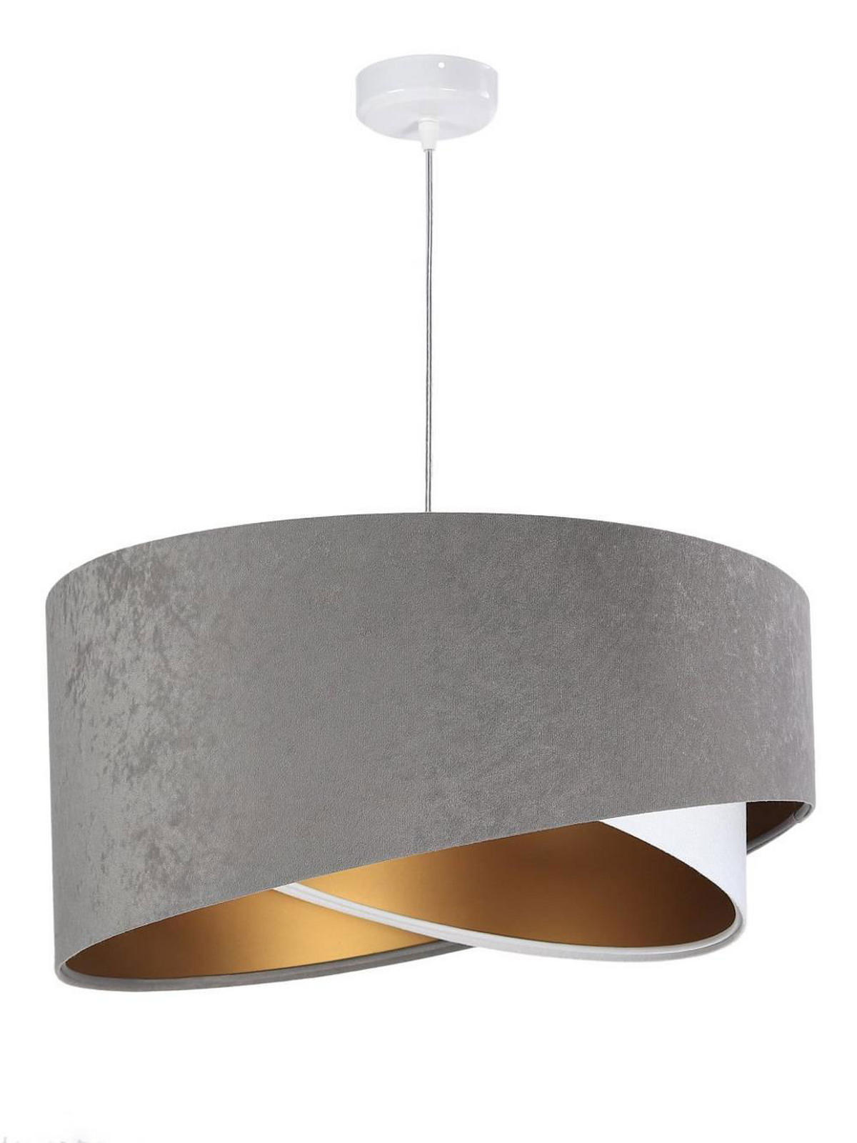HÄNGELEUCHTE Grau 50/23 cm - Weiß/Grau, Kunststoff (50/1.3/23cm) - ONZENO