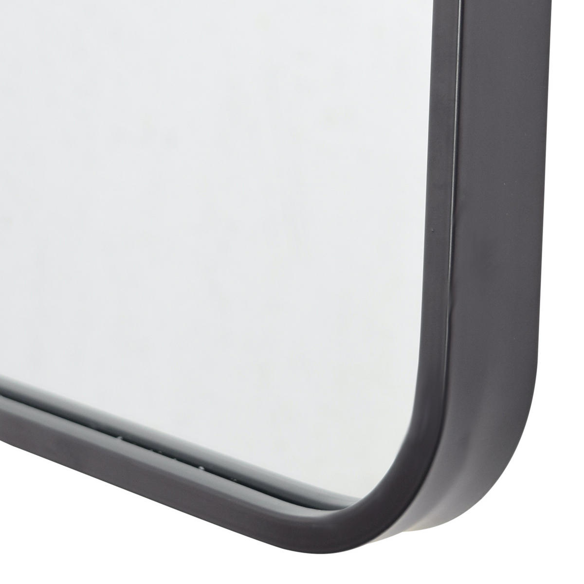 WANDSPIEGEL Boston Schwarz - Schwarz, Metall (40/150/4cm) - Fragix