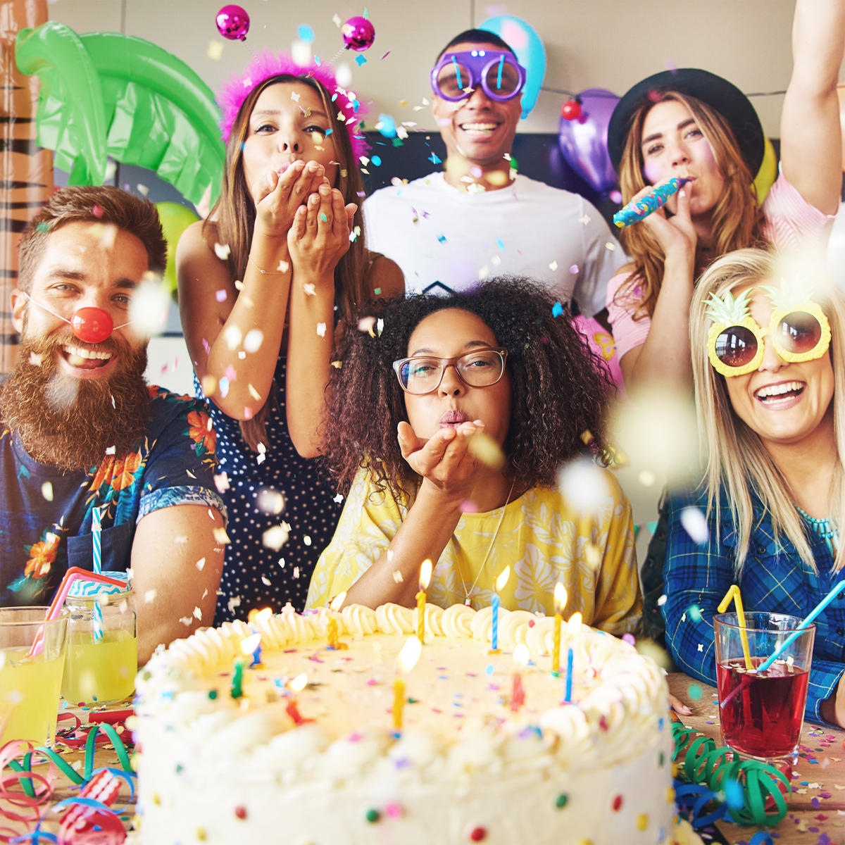 AUFBLASBARE Palme - Multicolor, Kunststoff (62/80/62cm) - Relaxdays