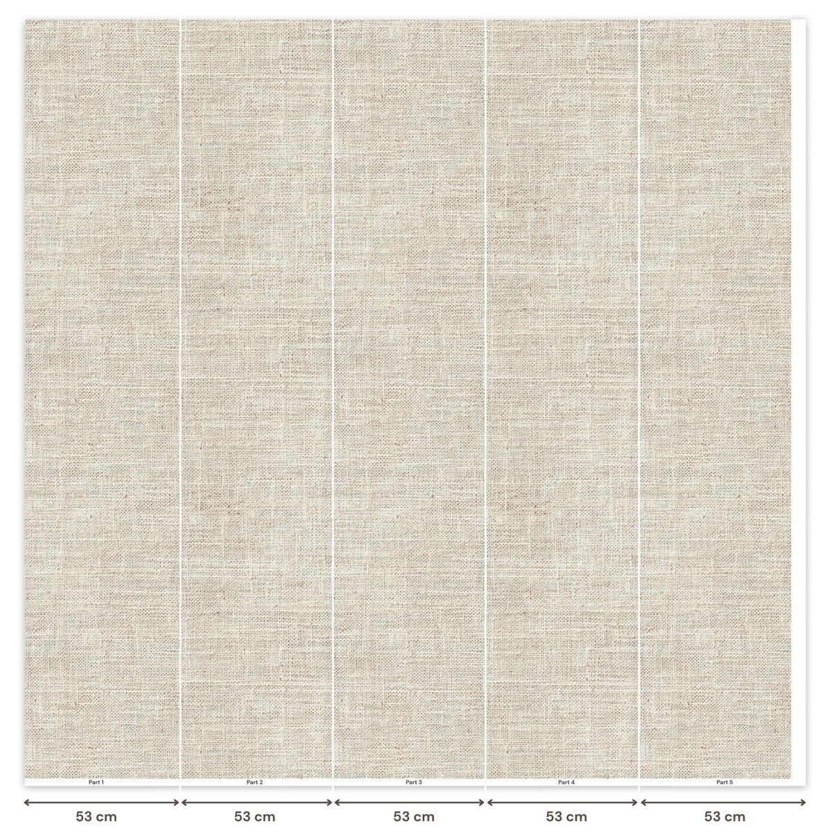 TAPETE - Leinen - Textur - Beige - 260x280 cm - Creme, Papier (260/280cm) - OnlyWow