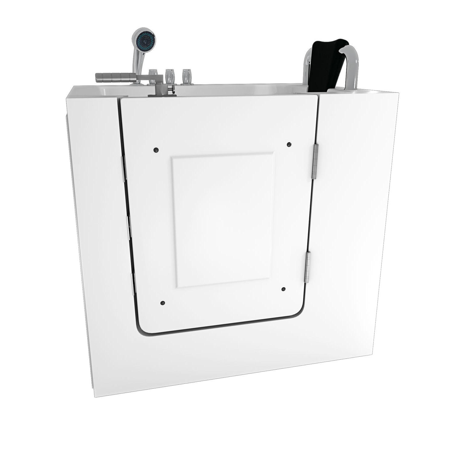 SENIOREN Sitzwanne mit Tür S02-TH-B-R - Weiß, Glas/Kunststoff (78/113/100cm) - AcquaVapore by Sandra Jentho