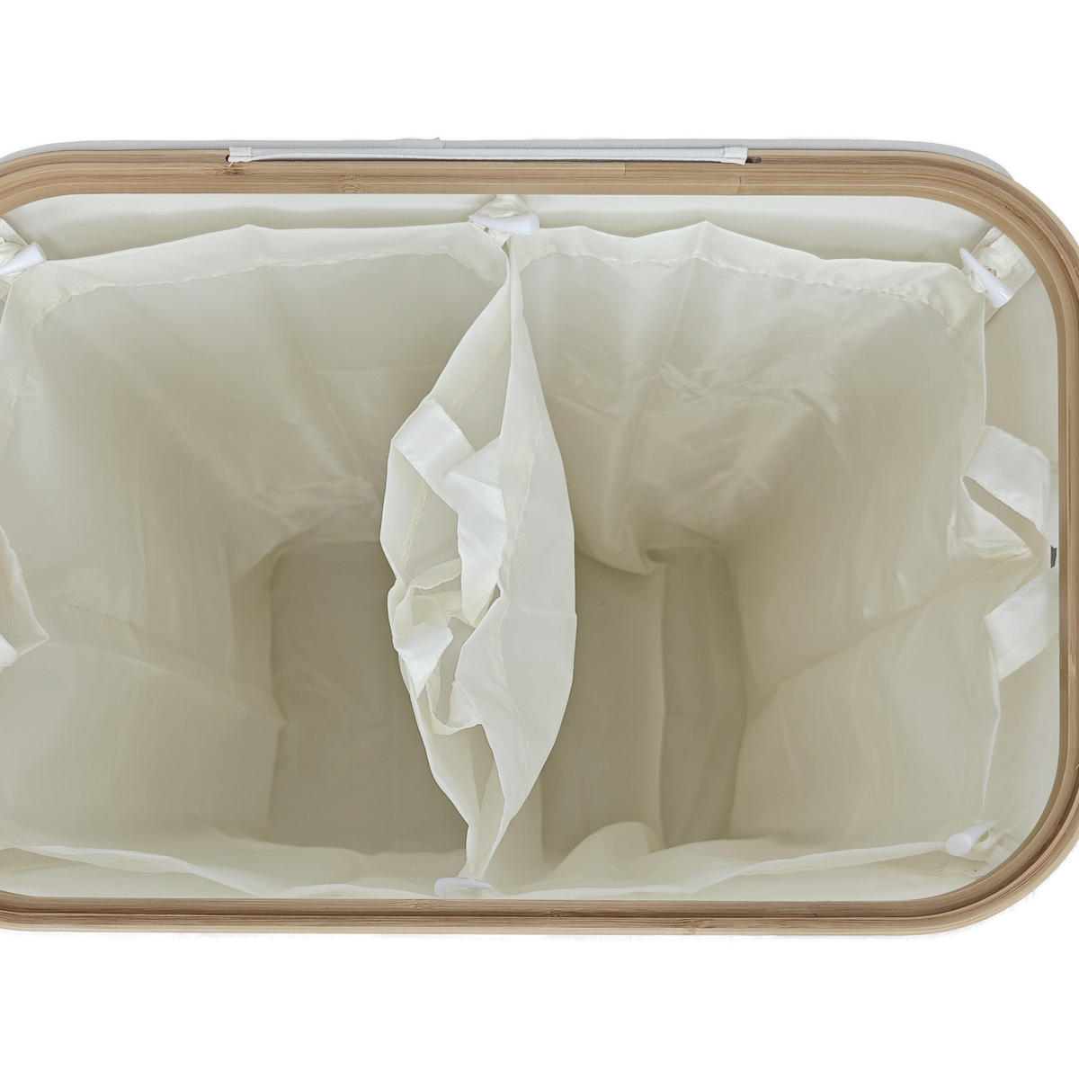 PFANDFLASCHEN-SAMMELBEHÄLTER - Beige, Holz/Kunststoff (57/80/37cm) - Relaxdays