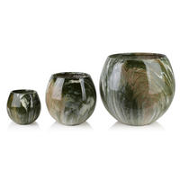 BLUMENTOPF Neva 3er Set Grün 42.5/42.5/39 cm Keramik - Grün, Keramik (42.5/39/42.5cm) - Mondex