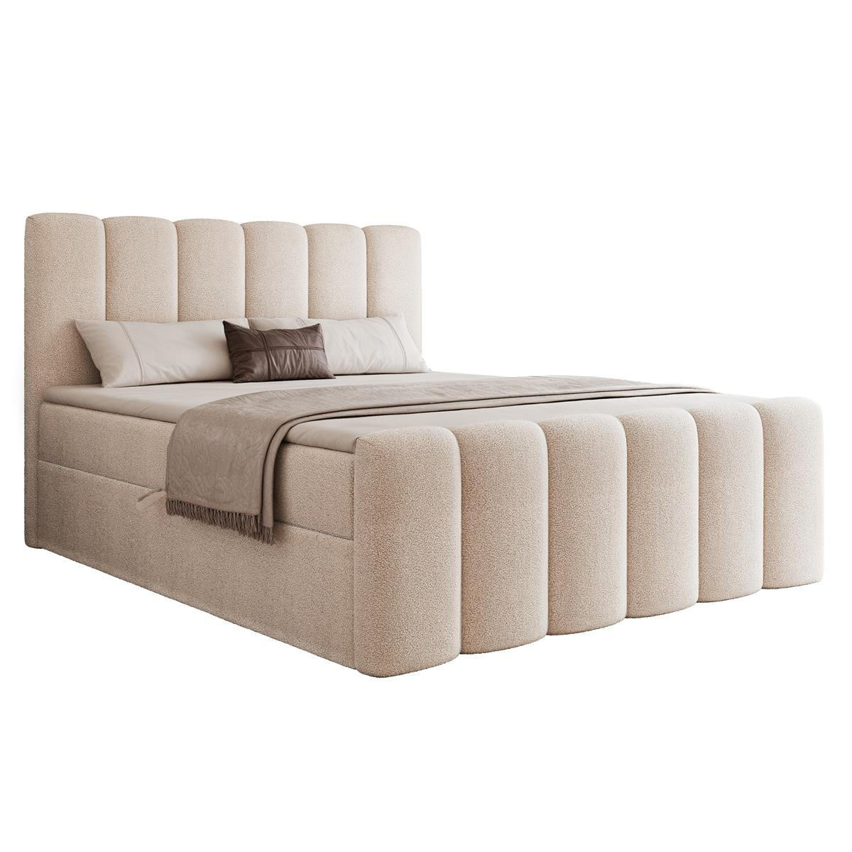 BOXBETT 140x200 Hellbeige BUBBLE - Beige, Holzwerkstoff (140/200cm) - Compleo24