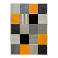 WEBTEPPICH Grau Gladys 140/200 cm - Dunkelgelb/Grau, Naturmaterialien/Textil (140/200cm) - Atticgo