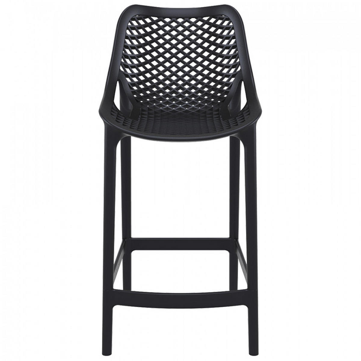 BARHOCKER Schwarz 44x95x51cm - Schwarz, Kunststoff (44/95/51cm) - AlterEgo