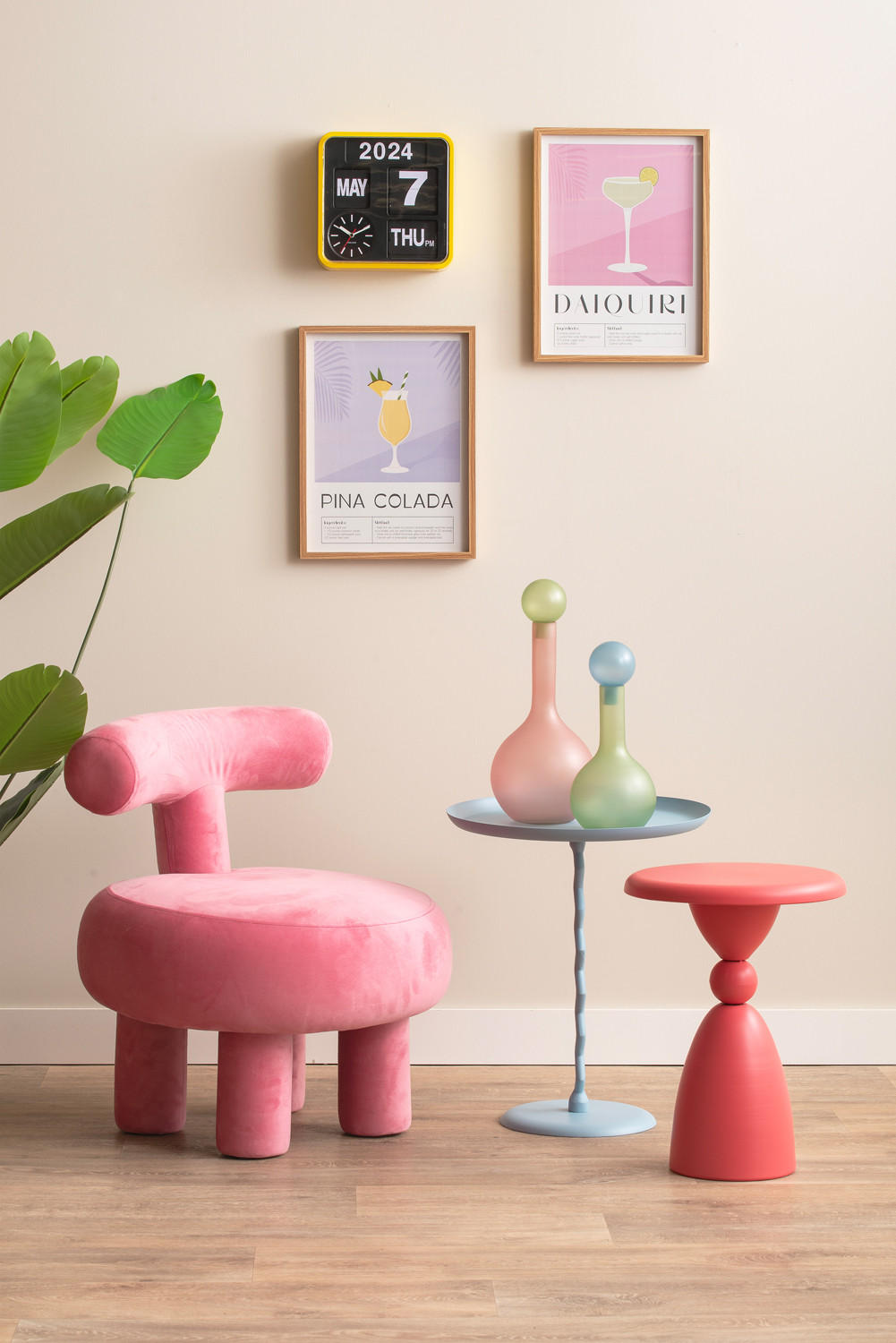 Thumbnail - Present Time Vase, Pink, Glas, Rund, 34 cm, CE, Dekoration, Vasen, Glasvasen