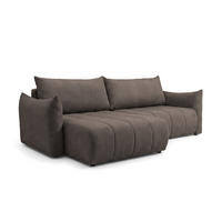 ECKSOFA Ontario Mit Schlaffunktion - Braun, Holzwerkstoff/Textil (154/260cm) - Fun Möbel