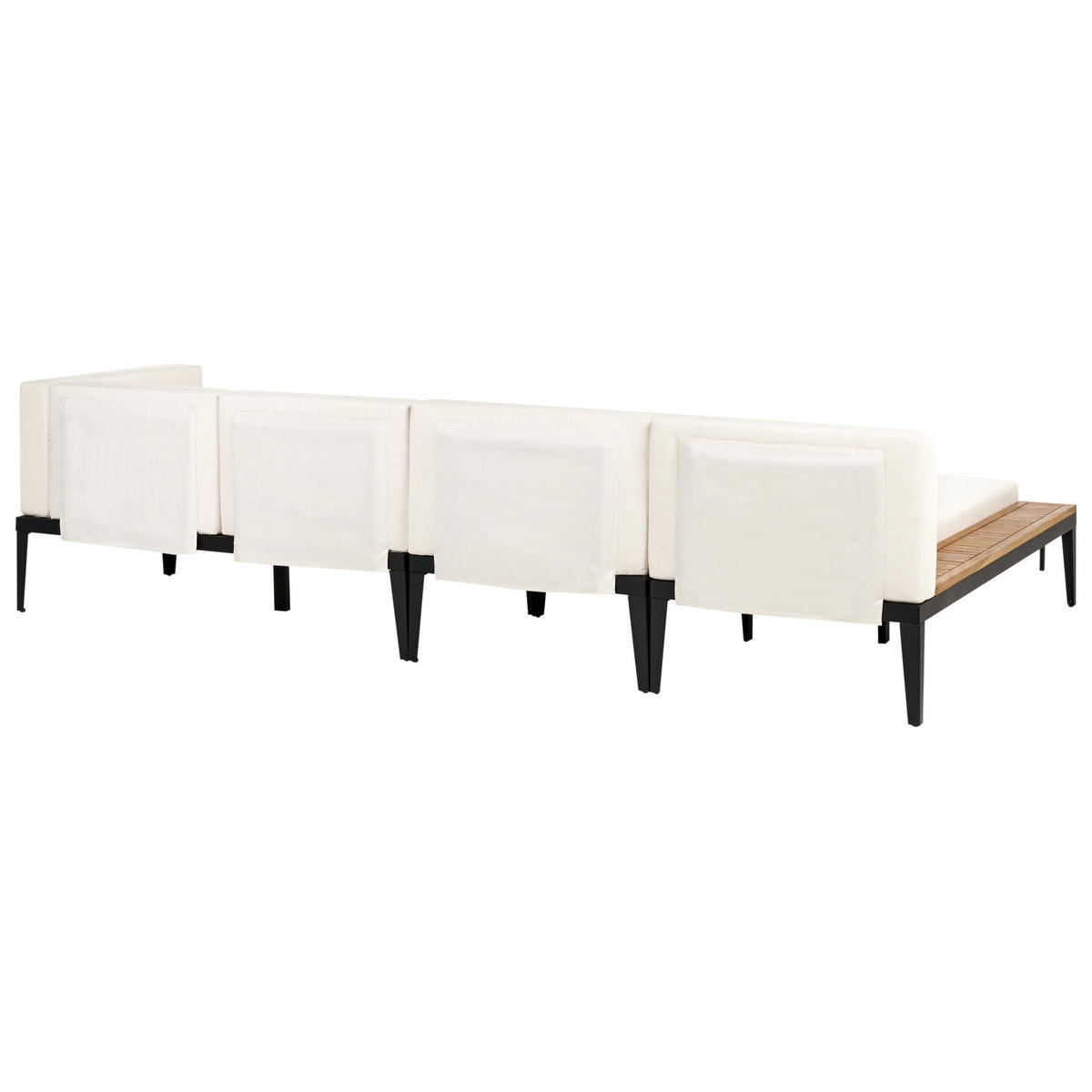 LOUNGE-SET 4-Sitzer Beige Bracciano - Hellbraun/Beige, Holz - Beliani