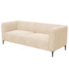 3-SITZER SOFA - Beige/Schwarz, Textil/Metall (205/74/88cm) - home24