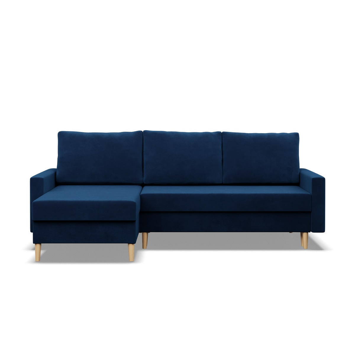 ECKSOFA MIT SCHLAFFUNKTION BLANK, Dunkelblau - Blau, Textil (223/140cm) - Mebligo