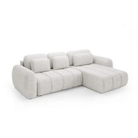 ECKSOFA Caria Mit Schlaffunktion - Weiß, Holzwerkstoff/Textil (304/190cm) - Fun Möbel