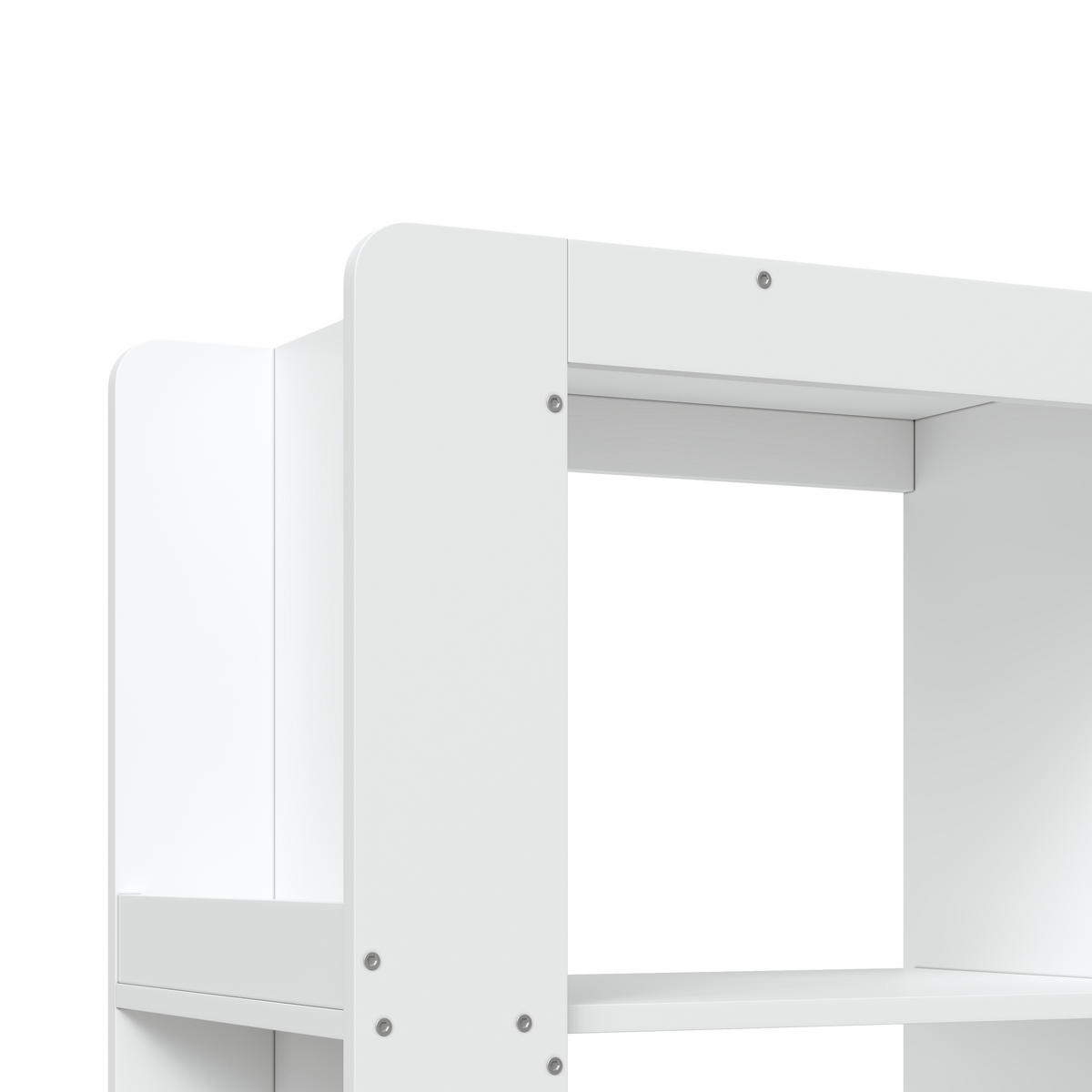 BÜCHERREGAL 60cm 200cm hoch 3 Fächer 3 Schubladen Anti-Kipp - Weiß, Holzwerkstoff (60/200/40cm) - FLIEKS