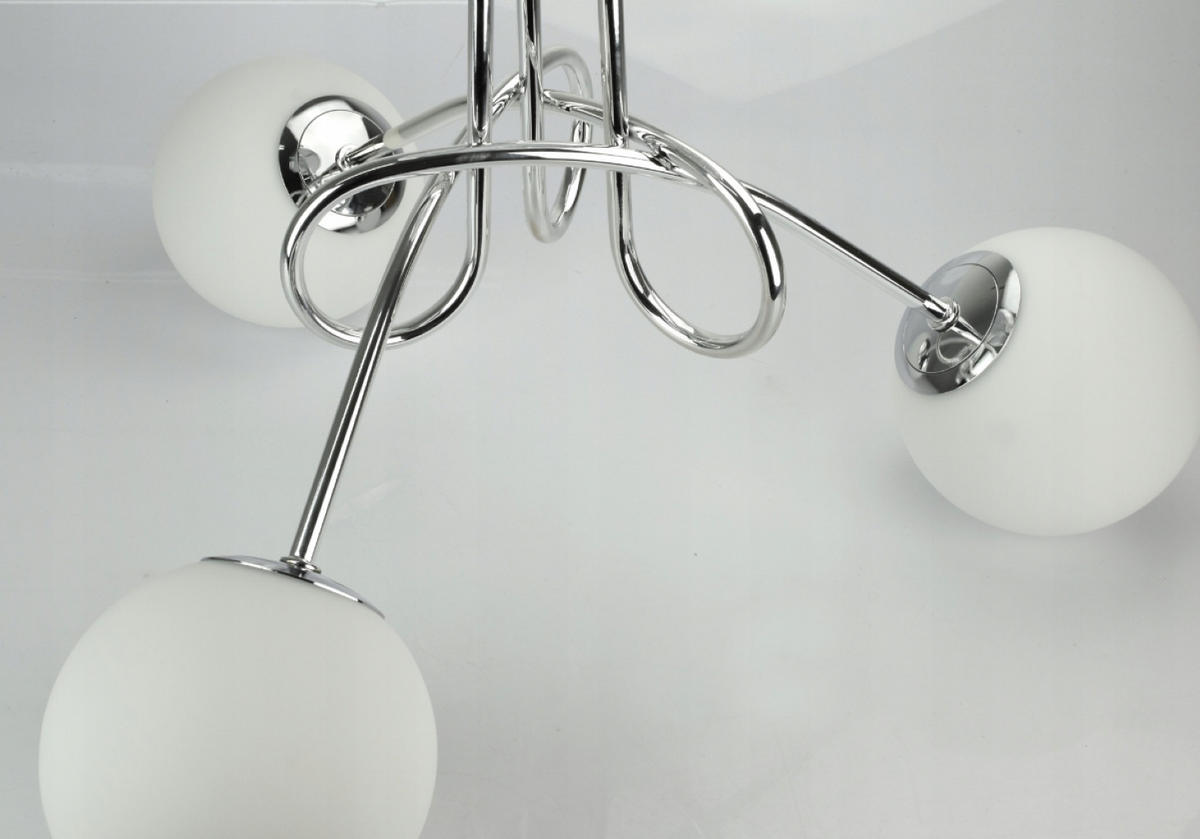 DECKENLEUCHTE SILBER - Weiß Hochglanz/Silberfarben, Glas/Metall (55/55/32cm) - kiki design
