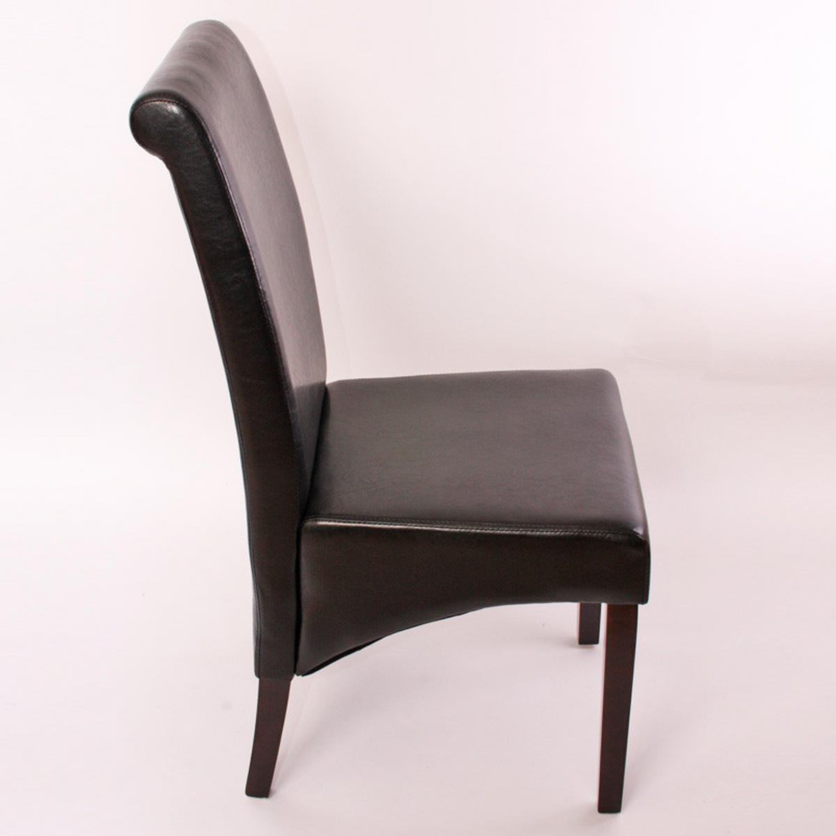 ESSZIMMERSTUHL Schwarz 6er-Set - Schwarz, Leder (46/99/50cm) - Jamb