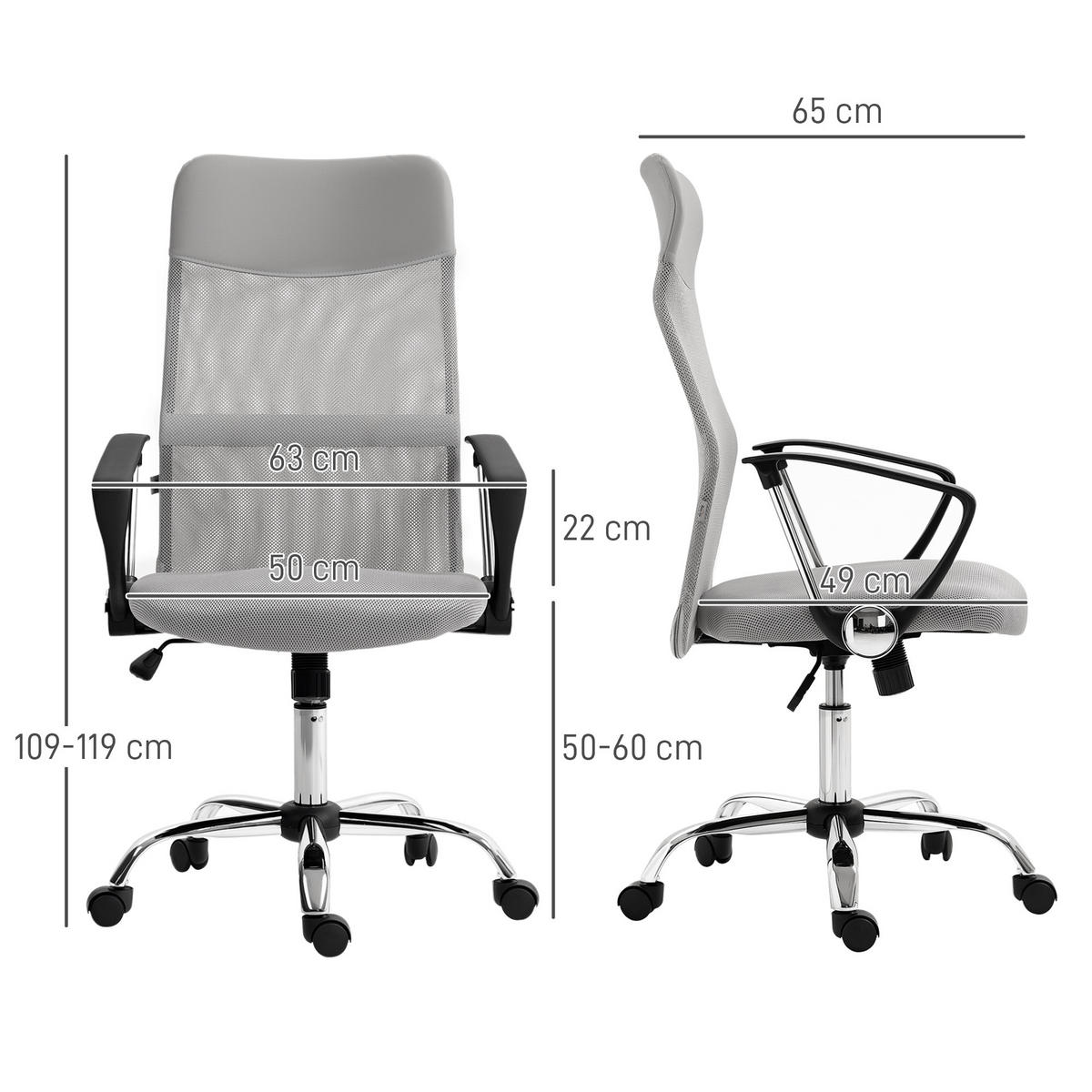 DREHSTUHL DE-11861 mit verstellbarer Lordenstütze & Netzbezug Grau - Grau, Metall (65/119/63cm) - ComfortXL