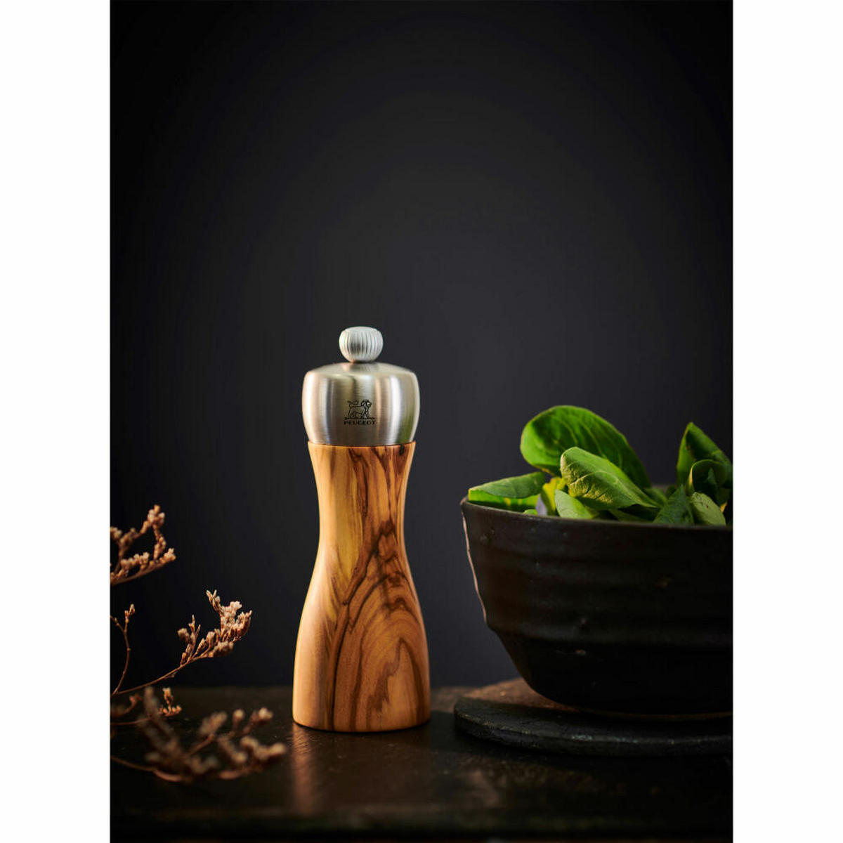 PFEFFERMÜHLE Fidji 15cm Olivenholz Stahlmahlwerk - Braun, Holz (5.2/15/5.2cm) - PEUGEOT