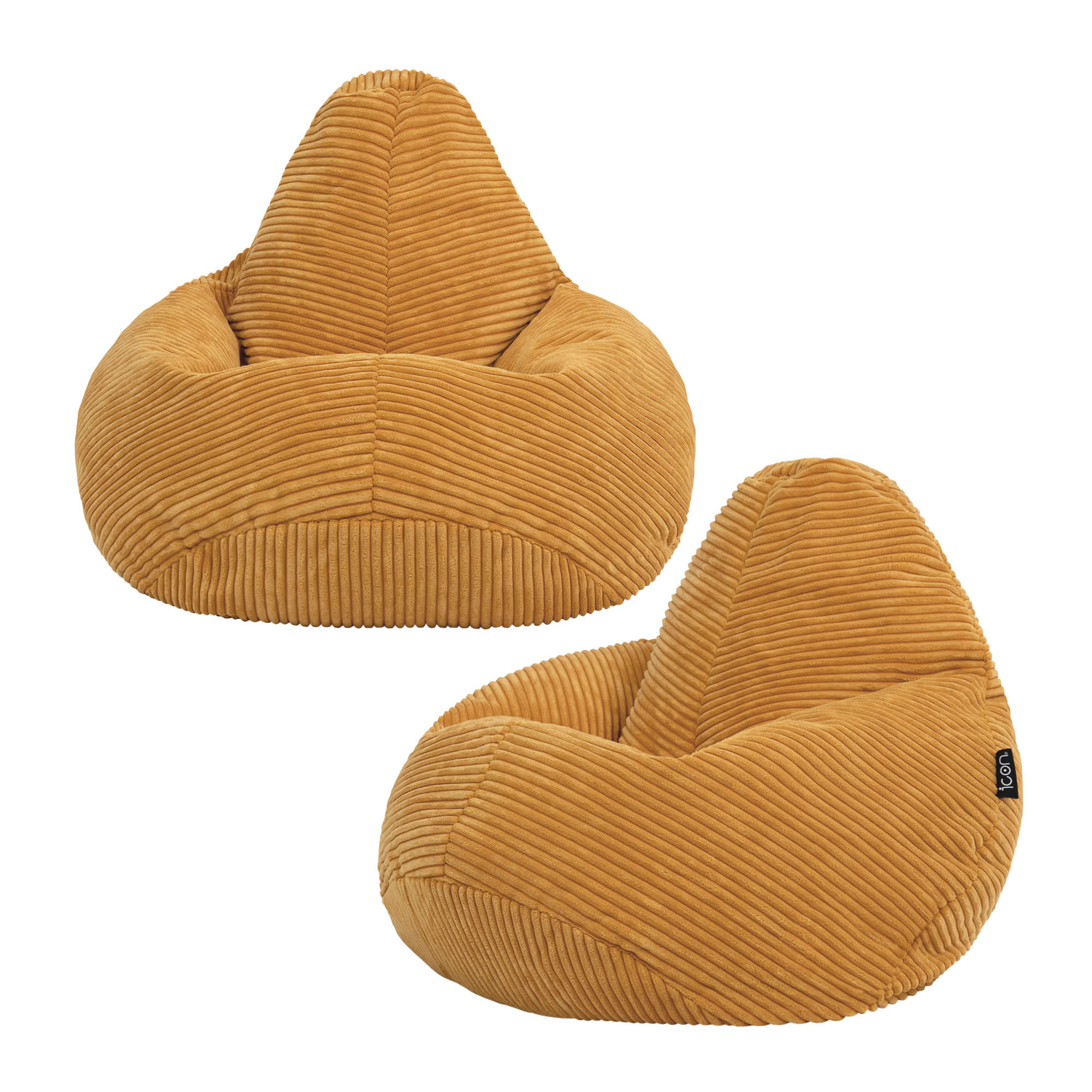 SITZSACK für Kinder Sessel aus Cord 2-tlg. - Gelb, Textil (69/59/65cm) - icon