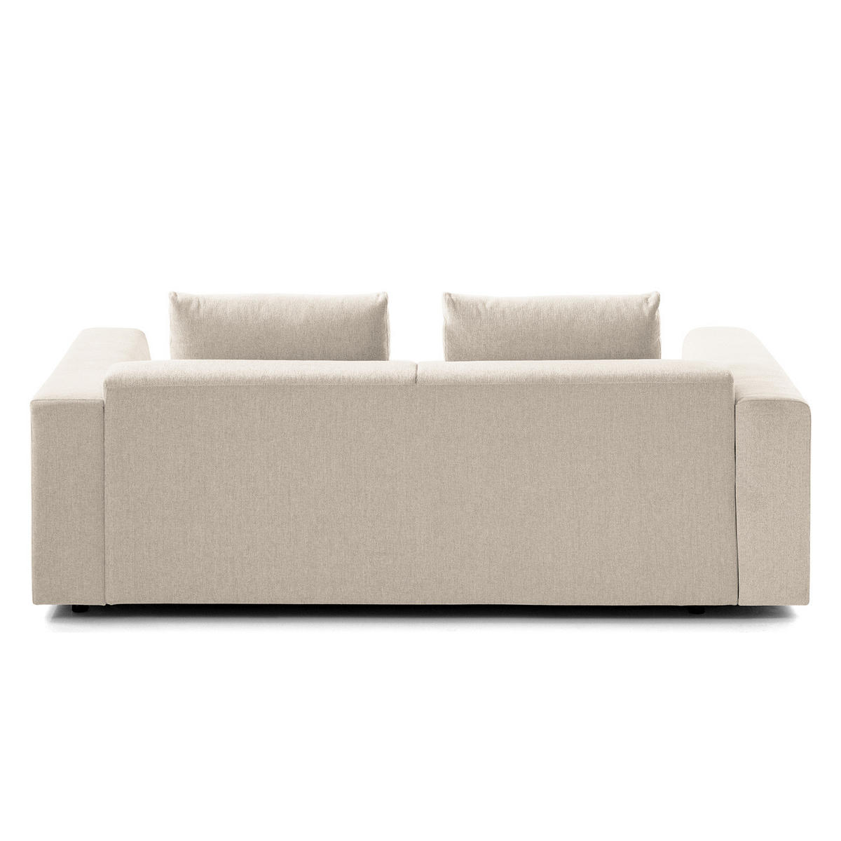 2,5-SITZER SOFA - Webstoff - Beige/Schwarz, Textil (199/83/100cm) - home24