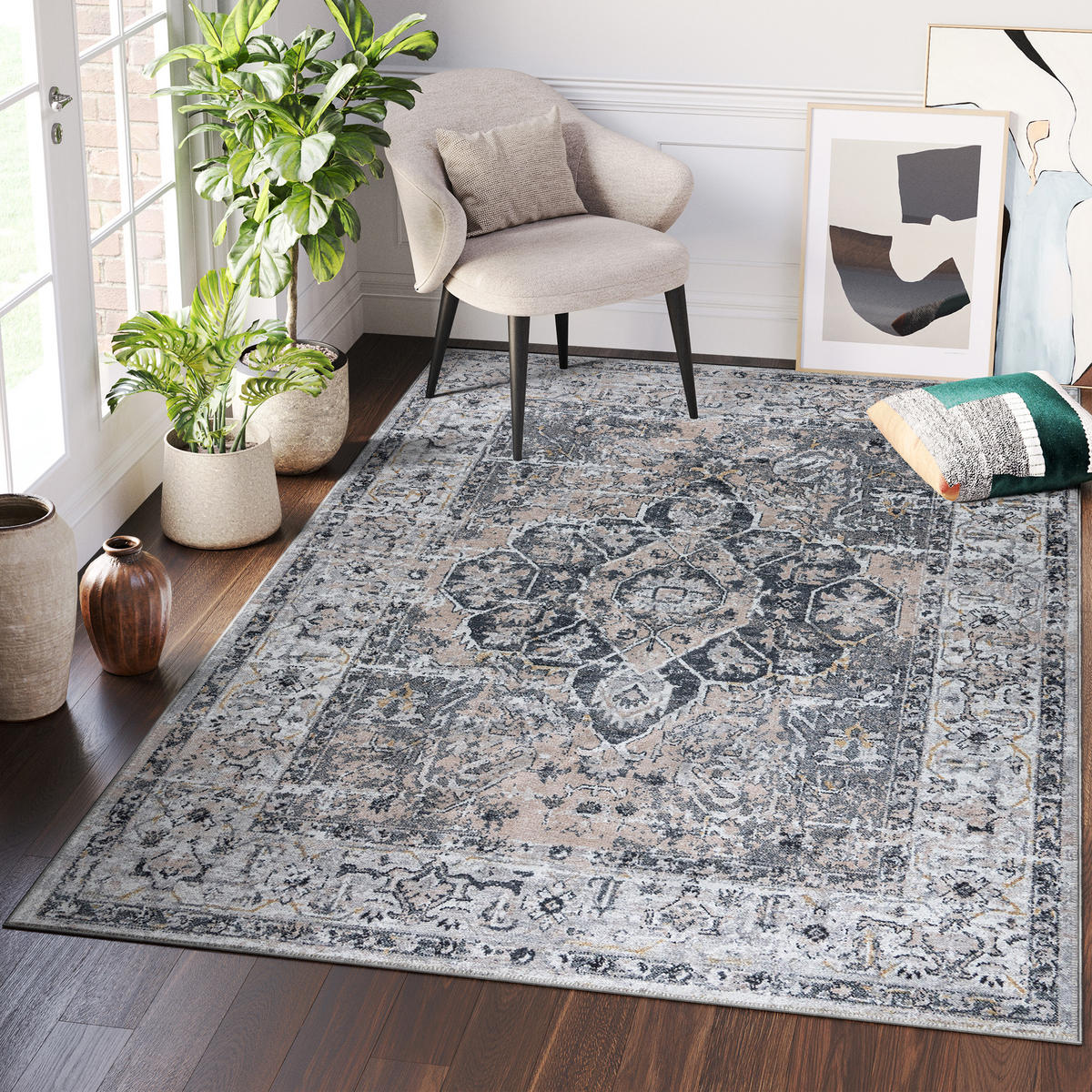 TEPPICH RITZ Dunkelgrau 300/400 cm - Dunkelgrau, Textil (300/400cm) - Tapiso